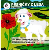 CD PESNIČKY Z LESA obsahuje dvadsaťštyri pesničiek k vydanej  knihe ROZPRÁVKY Z LESA